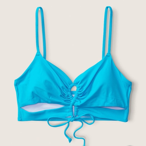 (M) 2pcs Swim Victoria’s Secret PINK Bikini Top High Waist Bottom Set - Picture 2 of 16